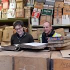 Hocken Collections archivist Dr David Murray (left) and Lund South Construction foreman Barry...