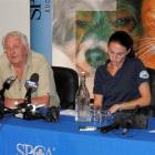 Holding a press conference yesterday on the slaying of 33 dogs at Wellsford, north of Auckland,...