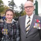 Holly Moore (12), of Queenstown, wore her great-grandfather's WW1 medals when she walked in the...