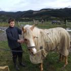 Pearl, one of the horses nursed back to good health at the Highland Horse Haven, meets Shaun Rope...