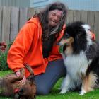 Housing NZ tenant Taina Goodwillie, with her dogs Angel (left) and Bracken, in Brockville...