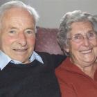 Hugh and Trixie Muldrew celebrate their 60th wedding anniversary yesterday. Photo by Sally Rae.