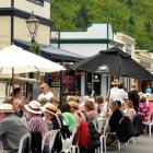 Hundreds of residents and visitors sit down for the annual Arrowtown Long Lunch in Buckingham St...