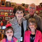 Iain and Heidi McKay look for branches of their family tree with their grandchildren Abby (left)...