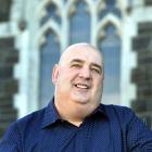 Ian Loughran outside Knox Church, the venue for the show. Photo: Peter McIntosh