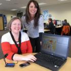 Ibis Technology operations manager Sarah Bogle (left) and customer relations manager Alison Raye...