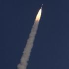 India's Polar Satellite Launch Vehicle, carrying the Mars orbiter, blasts off from the Satish...