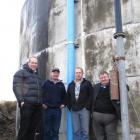 Inspecting the new water pipeline, which  now supplies Lake Roxburgh village with treated...