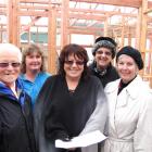 Inspecting the site of their new premises are (from left) Jill Tosswill,  Family Care, Liz Duggan...