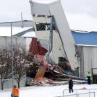 Invercargill's Stadium Southland lies in ruins after the roof collapsed under the weight of snow...