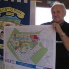 Iona Home and Hospital manager Philip Balcombe  with the development plans. Photo by Andrew Ashton.
