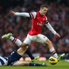 Jack Wilshere in action for Arsenal against West Bromwich 
...