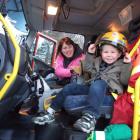 Jake Watt (4), of Balclutha, was keen to be a new recruit for the Alexandra Volunteer Fire...