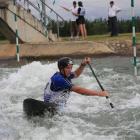 Canoeist James Dawson in action.