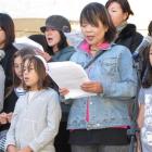 Japanese choristers charmed with their singing of traditional songs, during the "Ganbare Nippon:...