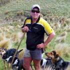 Jarrad Blackler out on the hills with his dogs.  Photo supplied.