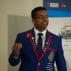 Jibi Kunnethedam delivers his speech in Wellington. Photo supplied.