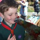 Jimmy Redfern (10), who completed a Kiwi Ranger programme with Fairfield Cubs last year, makes...