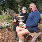 Jo and Barry Todd, with their spoils from the New Zealand Lavender Growers Association's awards,...