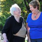 Joan Kernaghan (left) and Marion Wilson talk about their success at the New Zealand Blind...