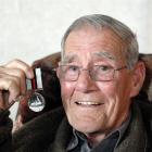 Joe O'Brien, of Mosgiel, with the medal he received last year in recognition of the sinking of...