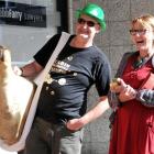 John Burke and Robyn McLeod at the ''Love Doc Day''  in Dunedin yesterday protest against the...