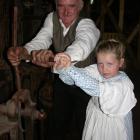 John Hore (left) and Isabelle Keeling (9) show some of the skills on display at Duntroon's Nicol...