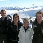 John, Jo, Mary and Sam Lee at the Snow Park.