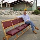 John McGlashan College principal Mike Corkery with one of about 120 seating forms from the school...