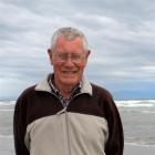 John van Leeuwen, of Invercargill, at Oreti Beach on Saturday during the commemorations of the...