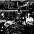 John  Webb, photographed in the orchard's implement shed in the late 1980s. Photo supplied.