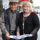 Johnny Penisula and Robyn Hickman study the map showing the South Invercargill location for the...