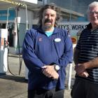 Jonathan Usher (left) and Merv Tikey at  Green Island's Z Service Station, which is to be...