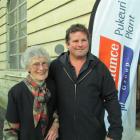 Joyce McDougall with grandson Nathan at Friday's Pukeuri meat processing plant centennial reunion...