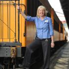 Judy Trevathan (54) has begun work as a Taieri Gorge Railway guard. Photo by Peter McIntosh.