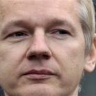 Julian Assange faces the media after making an appearance at Belmarsh Magistrates' Court in...