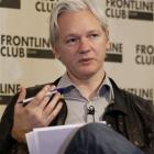 Julian Assange, founder of WikiLeaks speaks at a press conference in London. WikiLeaks says it is...