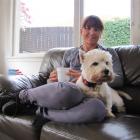 Julie Williamson relaxes at home with Rosie ahead of the World Ironman Championship in Hawaii...