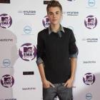 Justin Bieber poses on the red carpet at the MTV European Music Awards 2011, in Belfast, Northern...