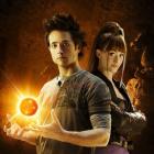 Justin Chatwin as Goku and Emmy Rossum as Bulma.