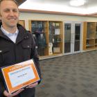 Kaikorai Valley College Junior School head Damian Burden was surprised with an OfficeMax A Day...