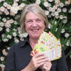 Karen Lindsay, of the Cromwell Promotions Group, displays flyers advertising events at next year...