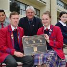 Kavanagh College pupils (from left) Emannuel Toilolo (12), Matt Kelly (18), Rebekah Pitcaithly ...