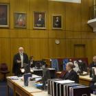 Kieran Raftery QC delivers his closing of the Crown's case in Christchurch yesterday.