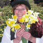 Kim "Dusty" Murtagh picks daffodils in 2007. Photo by Glenn Conway.