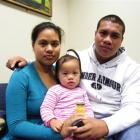 Kiribati couple Mina (left) and Anterea Matana, pictured with their daughter Kainana (2), need to...