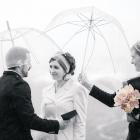 Kirsty and Mark Sernia at their wedding ceremony in Queenstown. ASPIRING PHOTOGRAPHY.