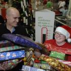 Kmart Dunedin store manager Jamie Coles and Kmart Wishing Tree Appeal appeal organiser Dawn...