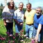 Labelling more than 1000 heritage roses on a Springvale property last week were (from left)...