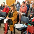 Labour environment meeting at Knox Church Hall in Dunedin yesterday. Photo by Linda Robertson.